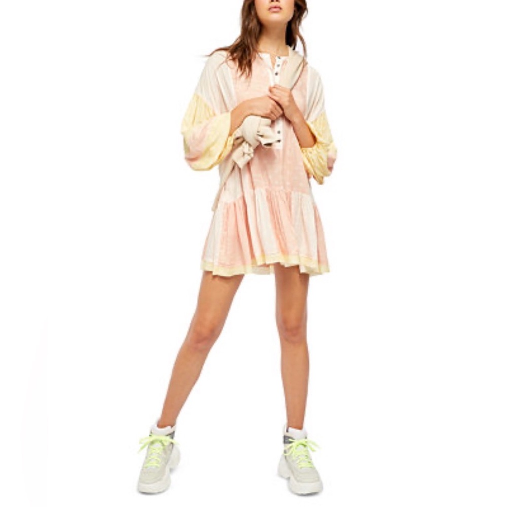 Free People Shibori Tunic Dress women’s small boho flowy beach